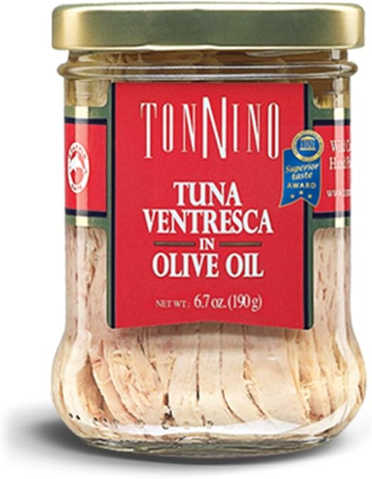 Tonnino Ventresca Tuna in Olive Oil 6.7 oz. Jars Pack of 6 by Tonnino