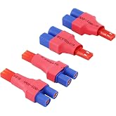 rflaueo 4pcs JST to EC3 Male Female RC Connector Adapter(E89-4)