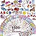 GeMoor 1500+ Cute DIY Stickers for Kids, 25 Different Sheets 3D Puffy Stickers for Toddlers, Parents, Teachers, Emoji Cartoon Stickers for Scrapbooks, Gifts, Party Favors Using
