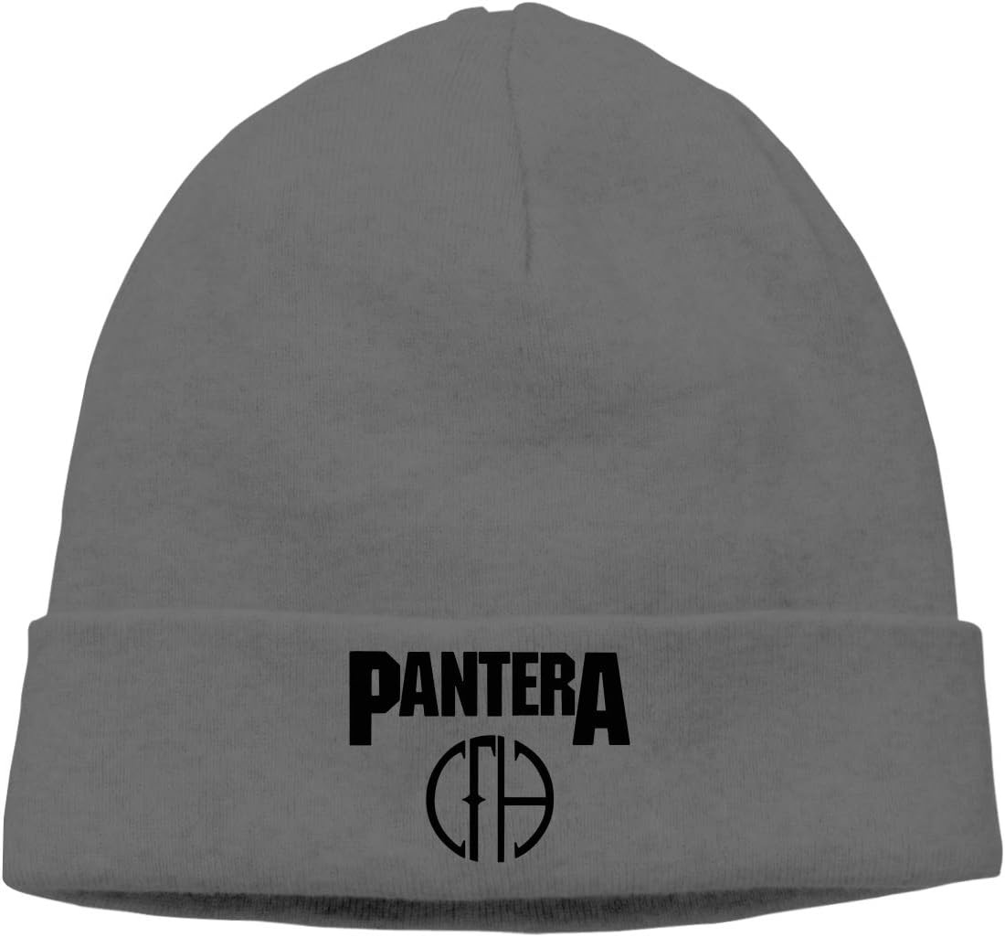 Gaoger Mens & Womens Pantera Skull Beanie Hats Winter Knitted Caps Soft Warm Ski Hat Gray