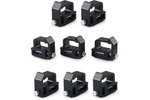kingsea Truck Topper Clamps,Universal Truck Cap Mounting Clamps Clamps, Camper Shell Mounting Clamp Compatible with Chevy Silverado Sierra 1500 2500 3500, Dodge Dakota Ram, F150 F250 (Black, 8 Pack)