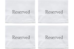 Darware Reserved Chair/Pew Cloths (4-Pack, White); Reserved Signs for Pews, Chairs, and Events