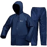 Rain Suit for Men Women EVA Ultra-Lite Waterproof Protective Rain Coat Jacket with Pants Rain Gear Workwear