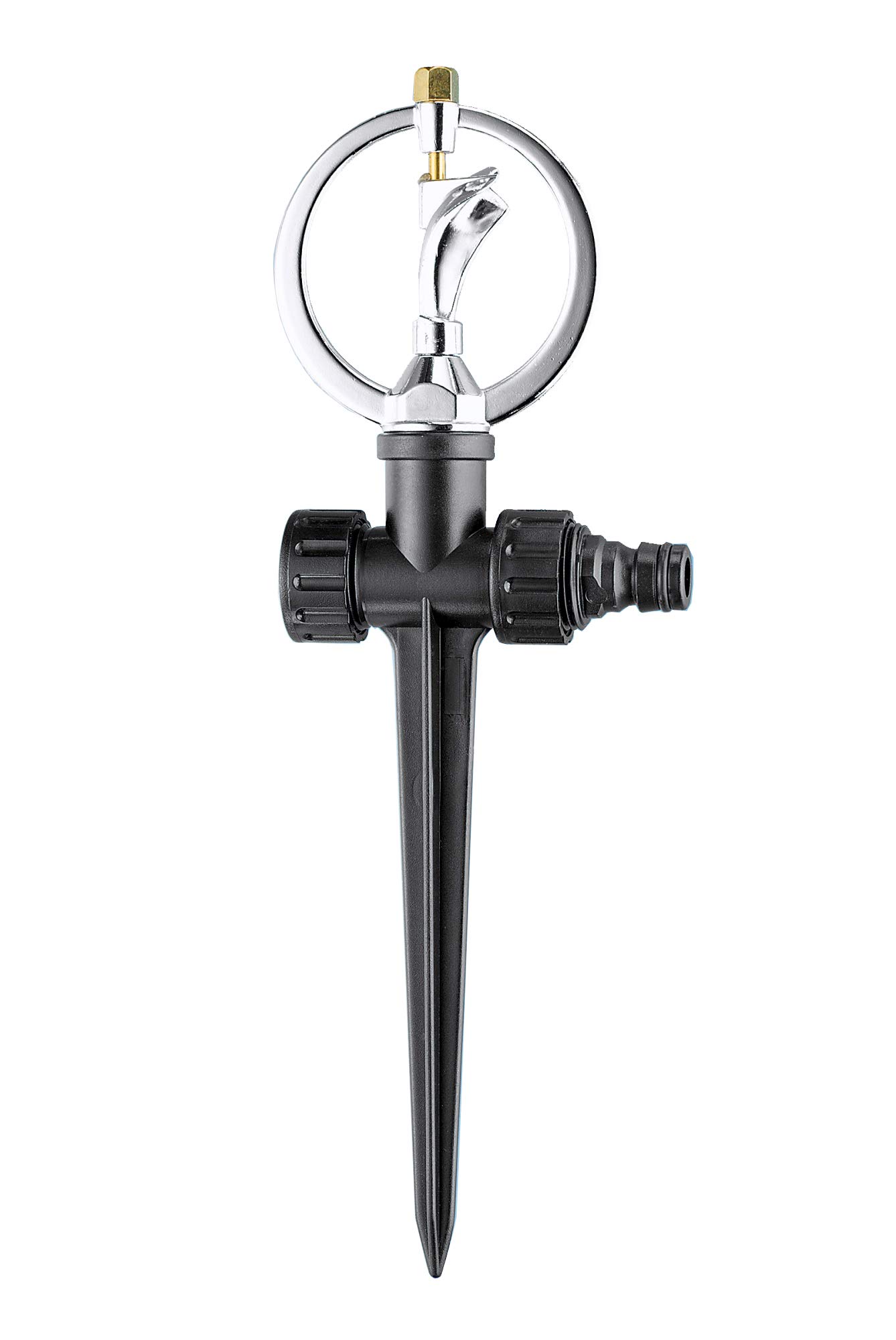 UPP 360° Impact Sprinkler with Metal Head | Stainless Steel Head I 3/4" Quick Connection I 12,5 x 29,5 cm I 1 piece