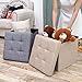 WoneNice Folding Storage Ottoman Cube Foot Rest Stool Seat- 15