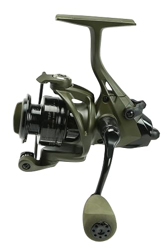 okuma ceymar baitfeeder 1000 "A" Spinning Reels The rigid metal handle design provides strength and stability during intense battles with trophy fish Okuma Ceymar Tactical Green Baitfeeder