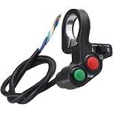 Amavoler Universal Motorcycle Horn Turn Signal Headlight Switch 7/8'' 22mm Aftermarket Replacement Parts Compatible for Pit Dirt Bike Scooter ATV.