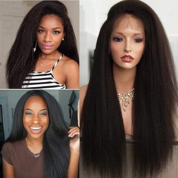 Amazon Com Full Lace Human Hair Wigs Kinky Straight Wigs For