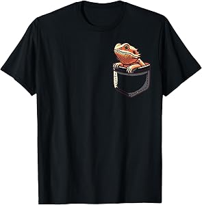 Bearded Dragon Pocket Beardie Lover Reptile Men Women Kids T-Shirt