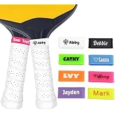 2 Pcs Custom Pickleball Paddle Name Bands, Personalized Silicone Ring Grip | Paddles Grip Band on Racket Racquetball for Pickleball Lovers, DIY Gift