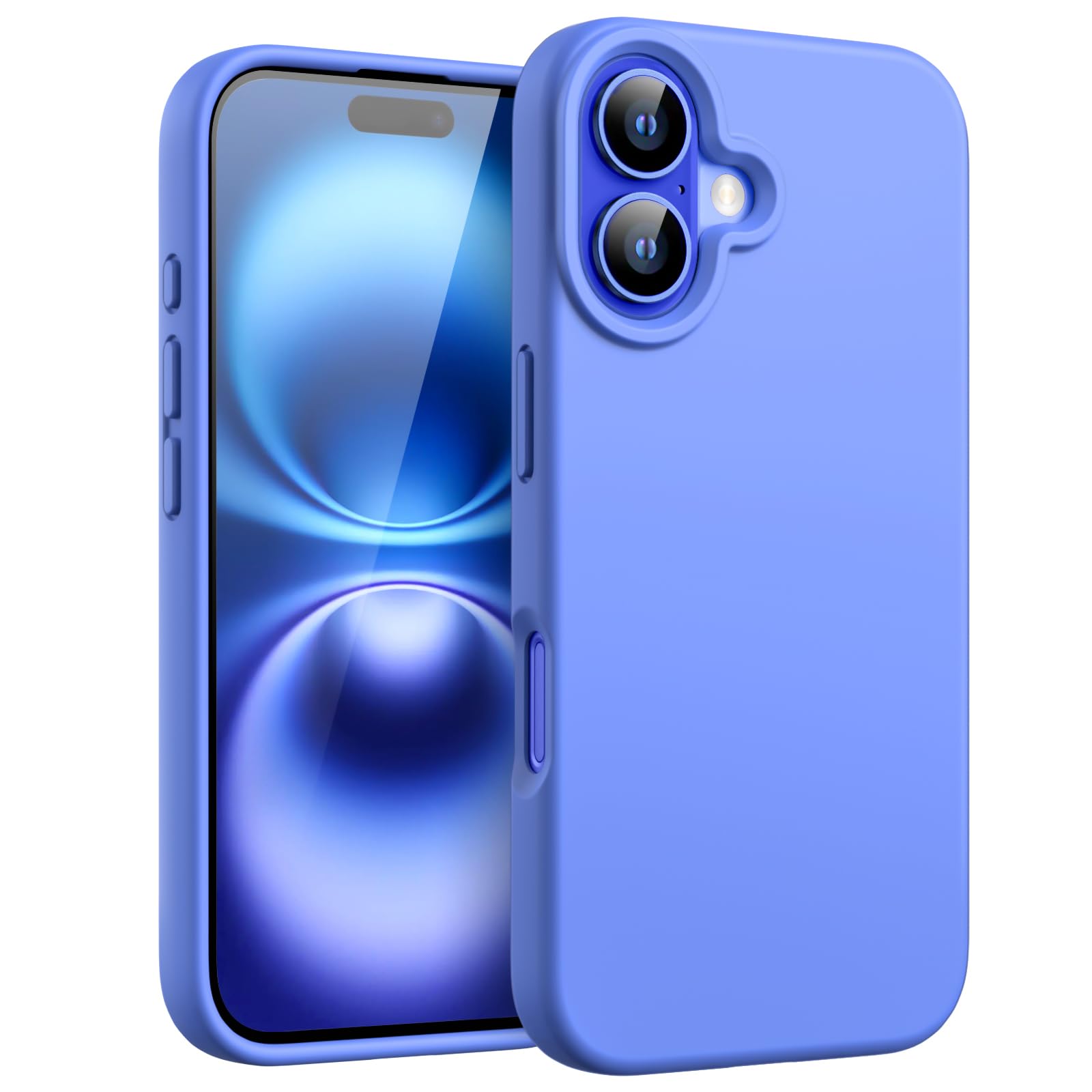 Photo 1 of JETech Liquid Silicone Case for iPhone 16 6.1-Inch, Silky Soft Touch Full-Body Protective Phone Case, Anti-Scratch Shockproof Cover with Microfiber Lining (Ultramarine)