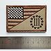 SpaceAuto USA American Flag w/ Three Percenter 3% Military Tactical Morale Badge Decorative Emblem Patch 3