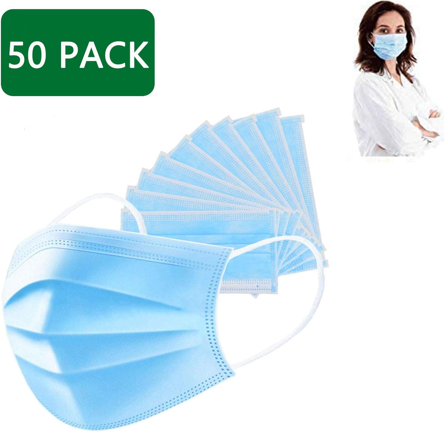 Disposable Respirators,3-Layer Respirator. (50)