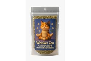 DESERTUSA Whisker Zen Natural Catnip and Chamomile Blend for Cats, Calming Herbal Mix (4oz Bag)