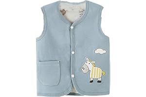 Boys Girls Soft Vest Kids Toddler Cotton Coat Baby Button Waistcoat Sleeveless Tops Winter Thick Warm Coats for Girl