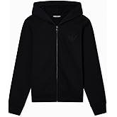 Emporio Armani womens Iconic Terry Hooded Full Zip Sweatshirt