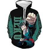 CHLOBLOM Adult Deku Hoodies Cosplay Costume Shoto Novelty Pullover Sweatshirt