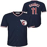 Outerstuff Jose Ramirez Cleveland Guardians #11 MLB Baseball Kids Youth 4-18 Navy Team Color Logo Baseball Player Jersey