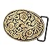 Buckle Rage Adult Womens Ornate Flowers Western Cowgirl Oval Belt Buckle Bronze
