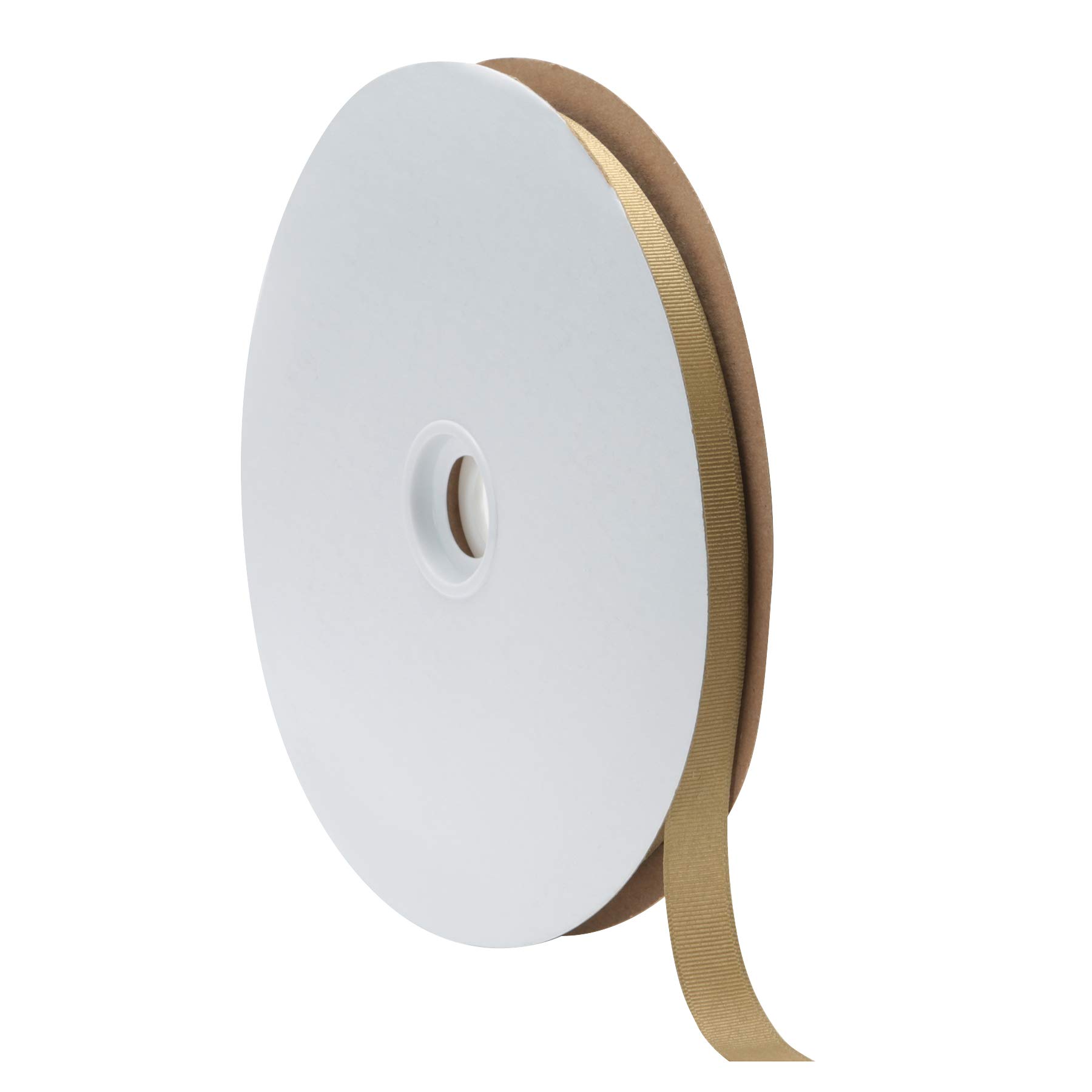 BERWICK Offray Grosgrain Craft Ribbon, 5/8-Inch Wide by 100-Yard Spool, Khaki
