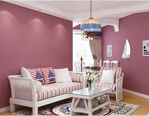 Tapete Reine Farbe Vliestapete Fur Schlafzimmer Wohnzimmer Wand Rose Red Amazon De Baumarkt