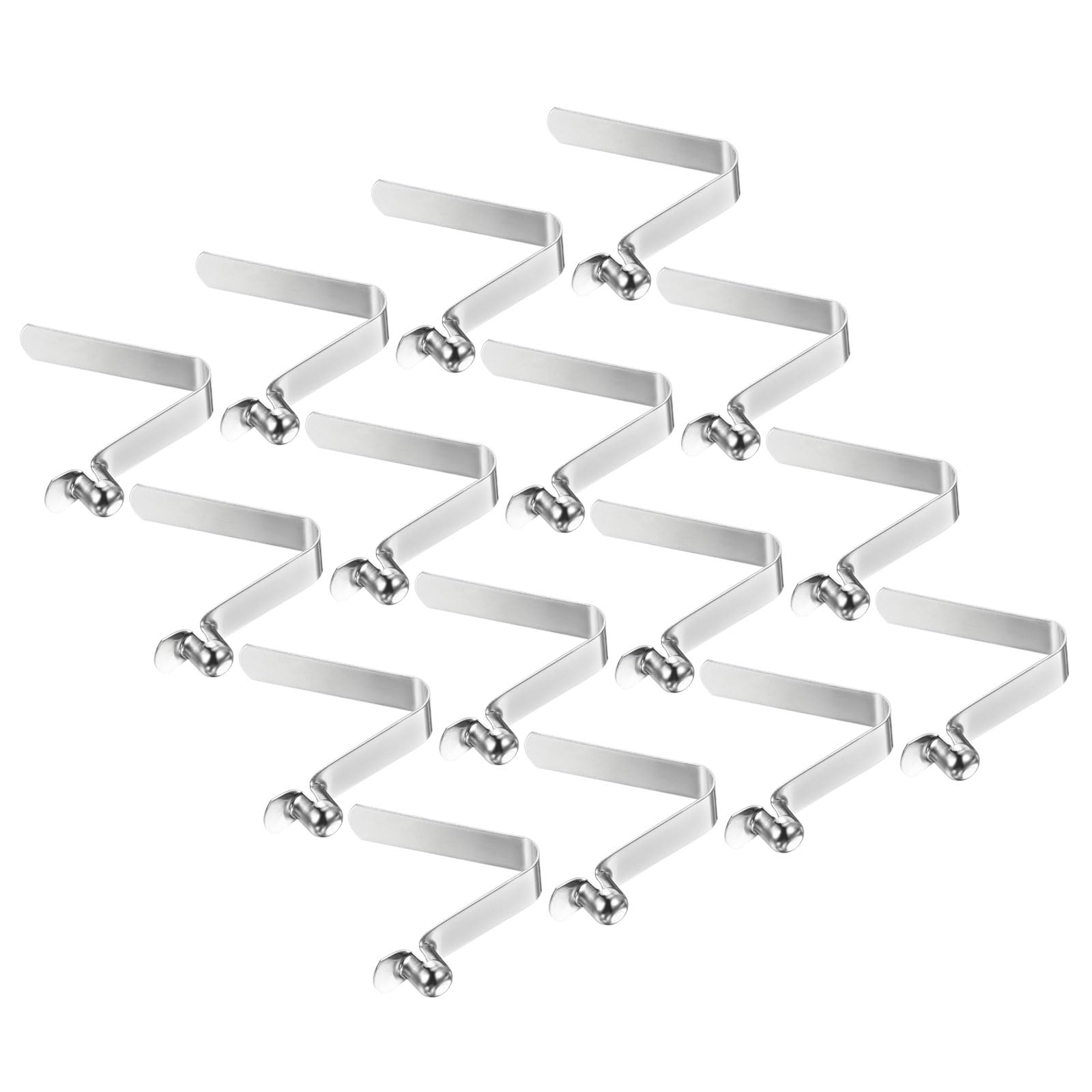 PATIKIL 8.2x7mm Kayak Paddle Snaps, 16 Pack Tent Pole Clips Steel V Shaped Single Pin Push Button Spring Clips Lock Tube Pole Clips for Camping Awning