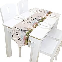 WOOR Double-Sided Eiffel Tower Paris Table Runner