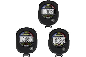 FomaTrade Waterproof Stopwatch,Digital Stopwatch Timer,Sport Stop Watch,Interval Timer with Large Display 3 Pack