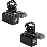 RCmall 2PCS MOC S Drive Motor Building Blocks Slow Speed/Low Torque Motors with Forward &amp; Reverse, Compatible with Power Functions Major Brands Technical(2x4 Brick Size)