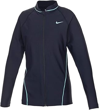 Amazon ナイキ Nike Girls ロングスリーブ F Z Uv ラッシュガード 06 オブシディアン Uブルー 130 Nike ナイキ ラッシュガード