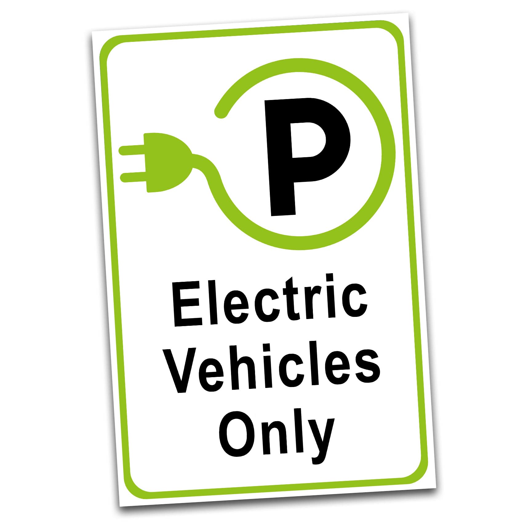 Safety Sign 20 x 30 cm Aluminium Composite Plate for Fence Gate Door Posts Weatherproof Aluminium Sign No Drilling Holes Parking Sign (12 Electric Charging Station High English)