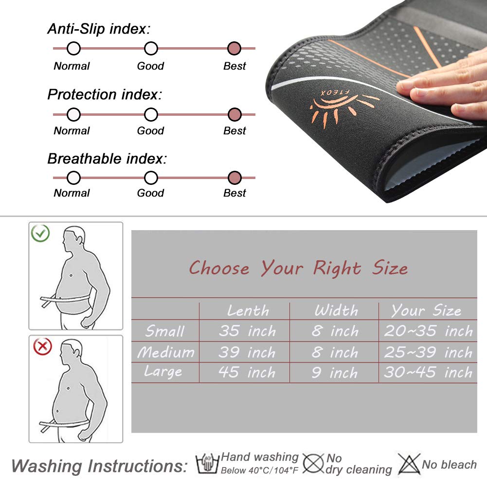 Waist Trimmer Belt，ALIKE Waist Trainer Slimming Body Shaper Belts Eliminate Muffin Top（L，Black