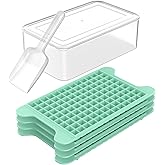 Mini Ice Cube Tray for Freezer: FDDBI Small Ice Trays for Freezer with Bin - 117×4PCS Easy Release Nugget Ice Tray - Crushed 
