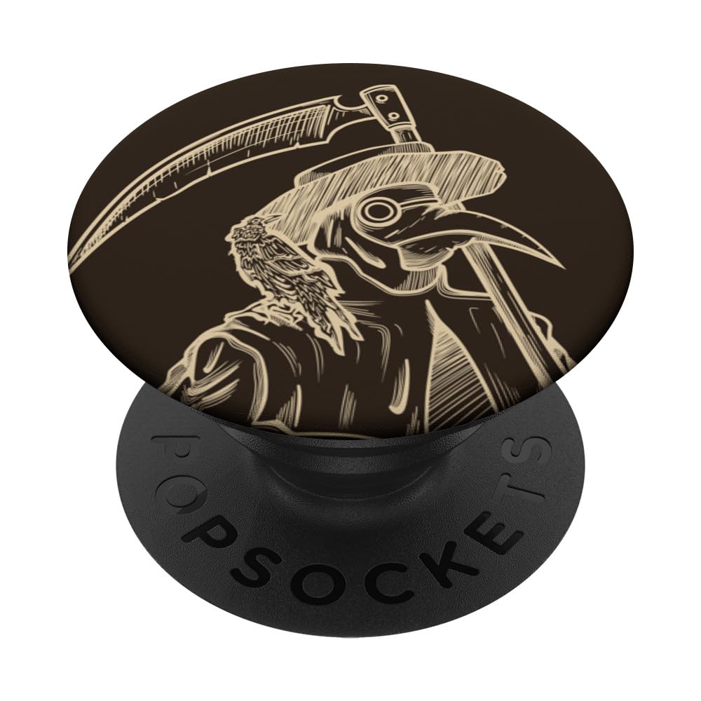 Plaque Doctor with Scythe and Crow PopSockets Adhesive PopGrip