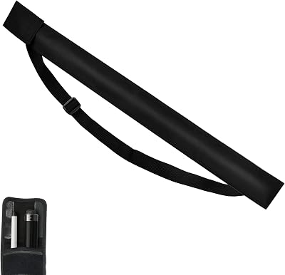 Bansusu Snooker Cue Case 1/2 Black Nylon Lightweight with Adjustable Strap