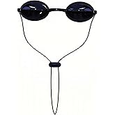 Protective Goggles Half-clear, See-through Glasses,Transparent Eye Protection, 1 Pack, Storage Box Included