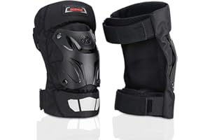 Scoyco Cycling Kneepads Motocross Locomotive Off Road Safety Armor Protector & Collision Avoidance Knee Pads for Motorcycle/MTB/Dirt-bike (BLACK)