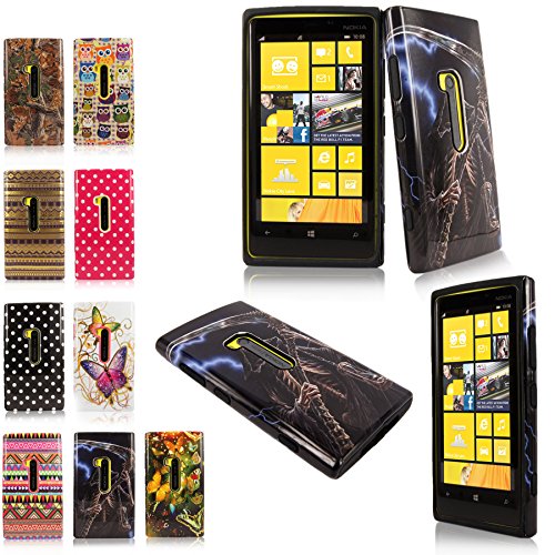 Cellularvilla Nokia Lumia 920 Dragon Skull Sword 2pc Hybrid Hard Soft Combo Case Cover Skin