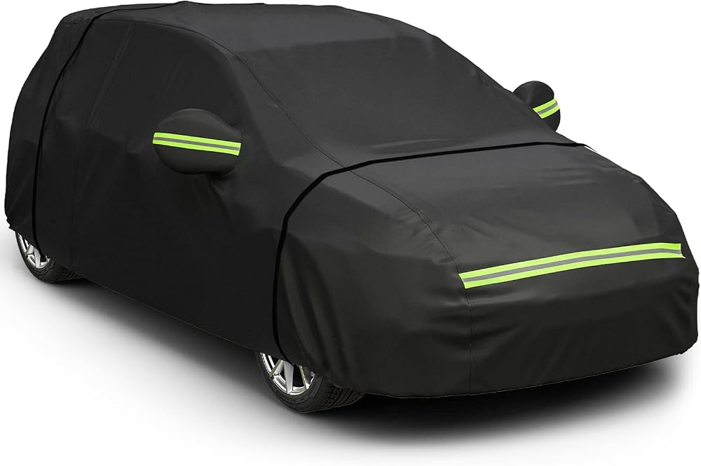 Favoto Hatchback Car Cover 145-157 in Waterproof 5-Layer with Right Side Zipper