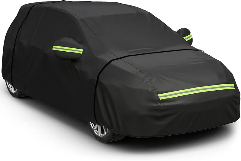 Favoto Hatchback Car Cover 145-157 in Waterproof 5-Layer with Right Side Zipper