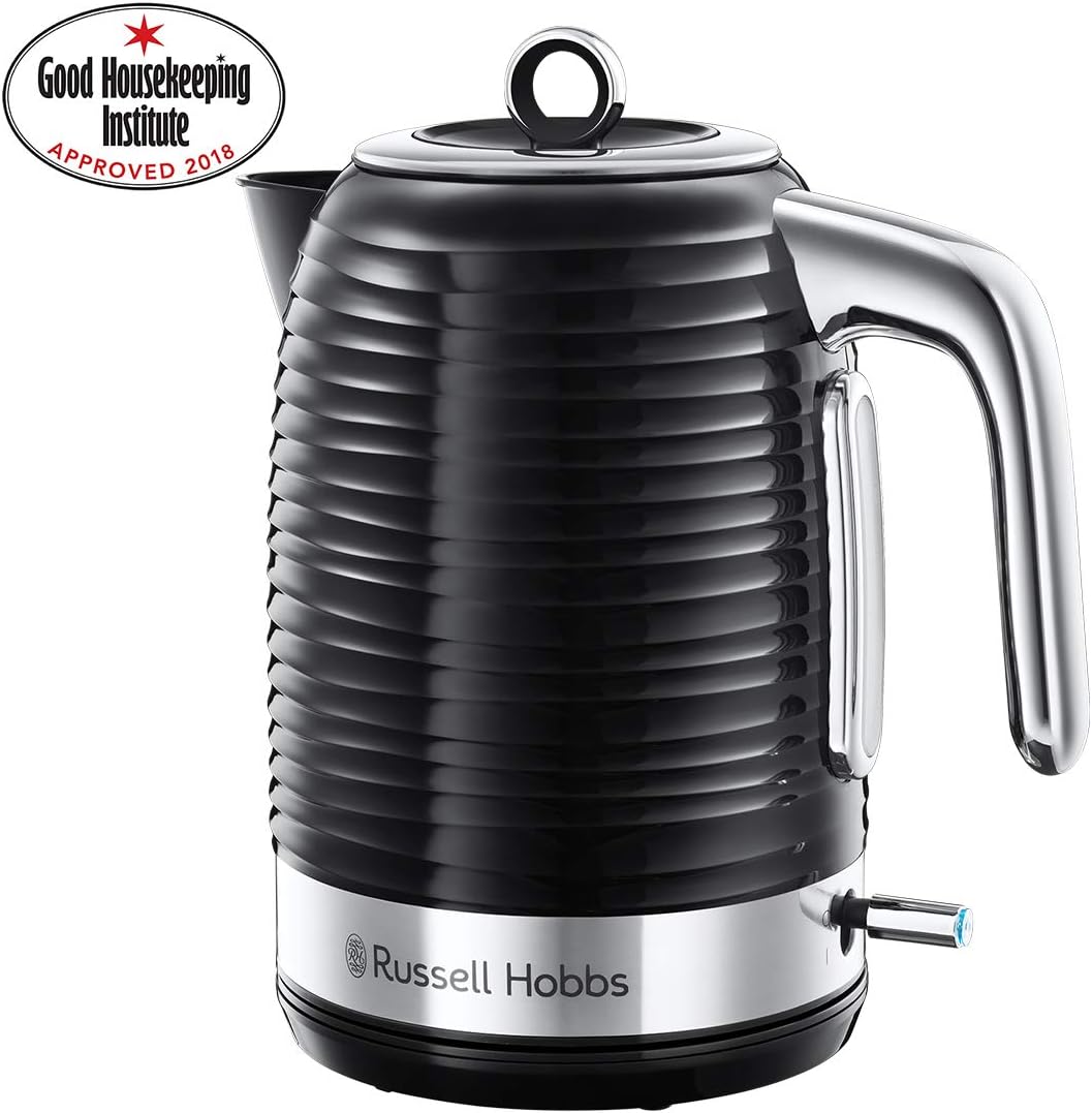 Russell Hobbs 24371 Inspire High Gloss Plastic Two Slice Toaster, Black with Kettle - Image 3