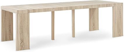 Intensedeco Table Console Extensible Oxalys Xl Chene Clair Amazon Fr Cuisine Maison