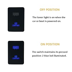Blue Led Light Bar Push Button Switch for Toyota