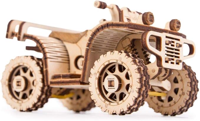 Amazon Co Jp Wood Trick ウッドトリック Atv 全地形対応車 四輪バギー 動かして遊べる3dウッドパズル 木製模型 ホビー 通販