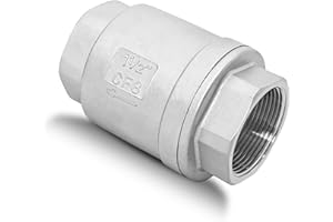 1-1/2" NPT Stainless Steel Spring Check Valve, WOG1000 NPT Thread unleaded in-Line Vertical Check Valve Non Return One Way Co