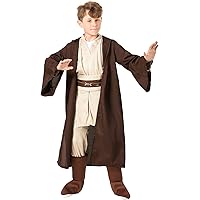 Jedi Knight Costume Kids Hooded Robe Halloween Cosplay Outfit Set with Tunic Pants Belt for Child