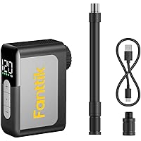 Fanttik X10 Ace Mini Tiny Bicycle Pump with Gauge, 120PSI Electric Bike Pump with Presta and Schrader Valve, Auto Stop, Fast 