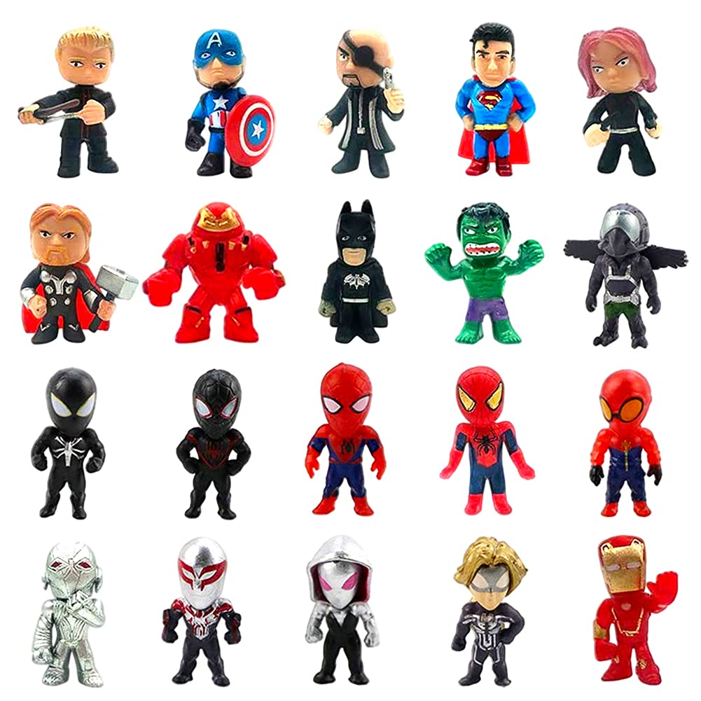 Cake Topper for Birthday Decoration, 20 PCS Figures Set Cake Topper Decoration Cartoons Party Decoration for Boys and Children Birthday Parties