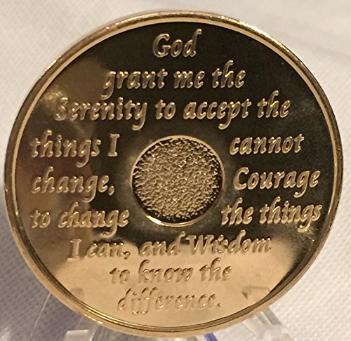 1 Year 24k Gold Plated AA Medallion Anniversary Chip