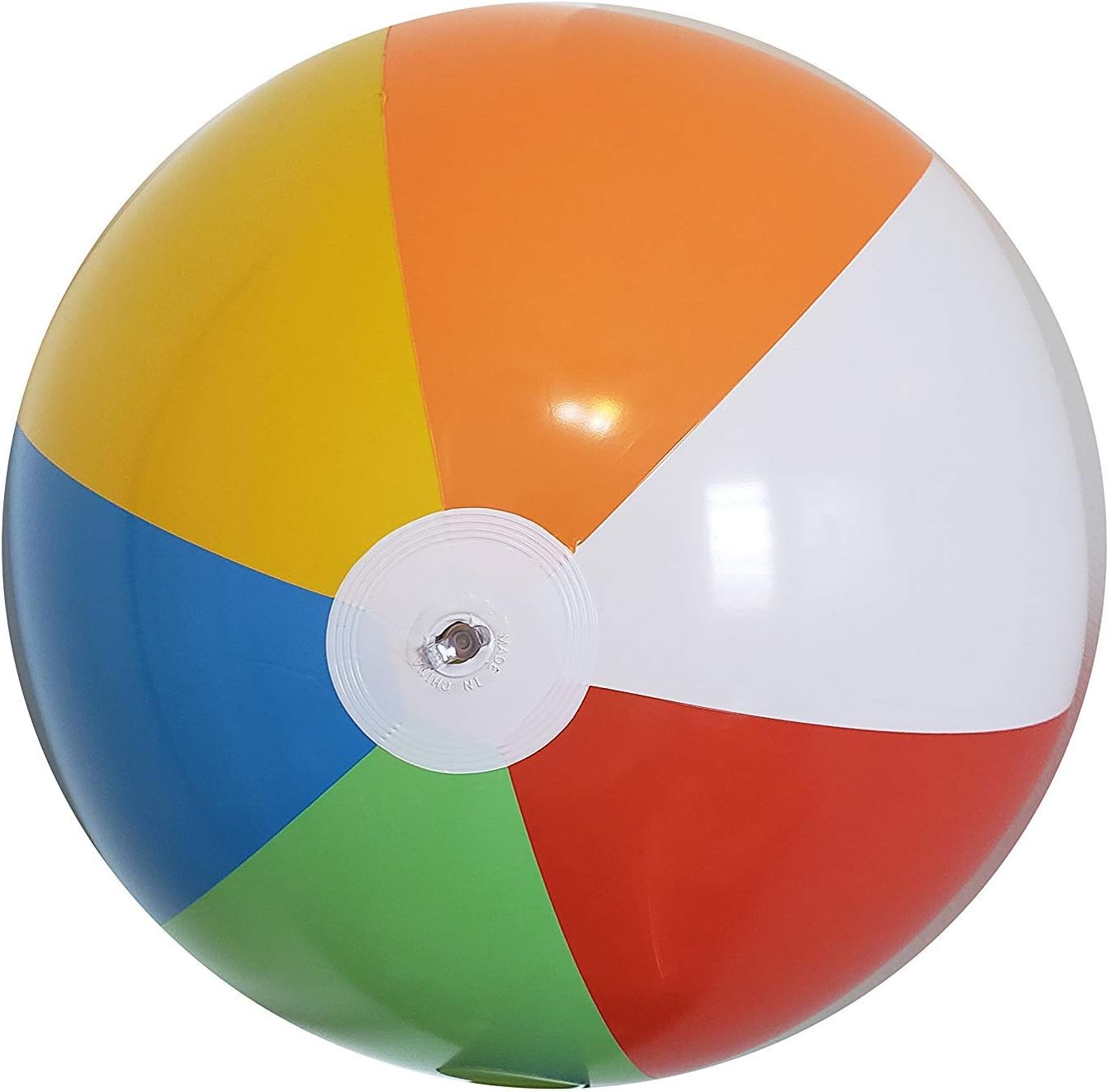 Top Race Inflatable Beach Balls Jumbo 24 inch Pool Balls, Beach Summer Parties, and Gifts | 12 Pack Blow up Rainbow Color Beach Ball (12 Balls): Toys & Games